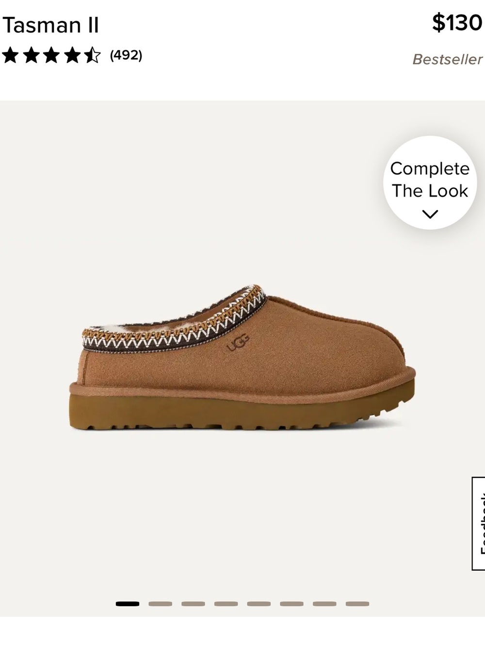 UGG Kids Tasman II Chestnut Brown Slip-On Slippers